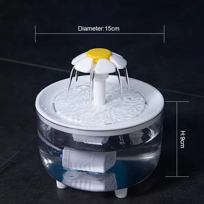 1.2L Automatic Cat Water Fountain – USB Filtered Pet Dispenser