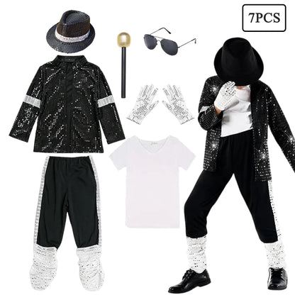 80s Pop Icon Dance Costume for Boys - Halloween Performance Outfit
