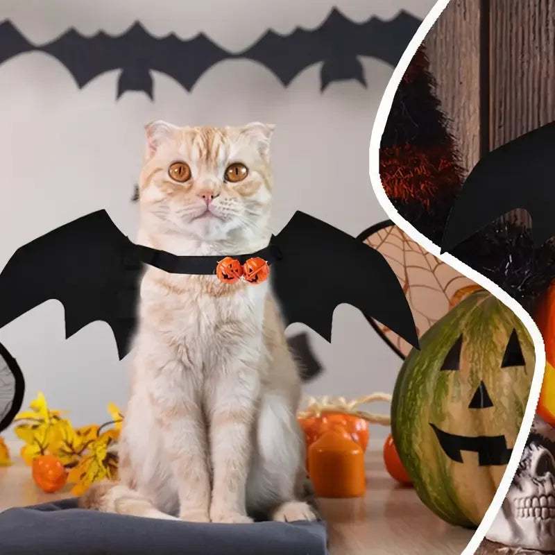 Felt Bat Wings Pet Costume – Halloween Outfit for Small Dogs & Cats