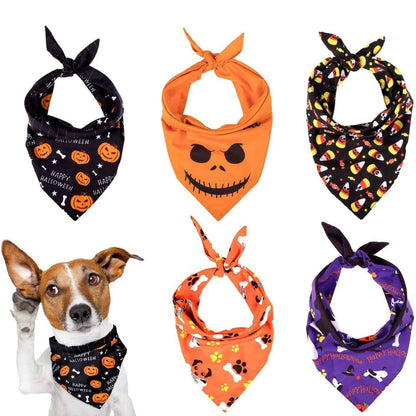Halloween Pet Bandana Scarf – Triangle Scarf for Dogs & Cats