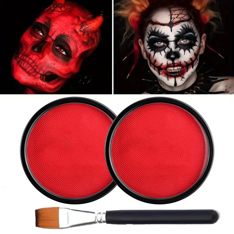 Halloween Face & Body Paint Palette — Washable Water-Activated Makeup, 30g