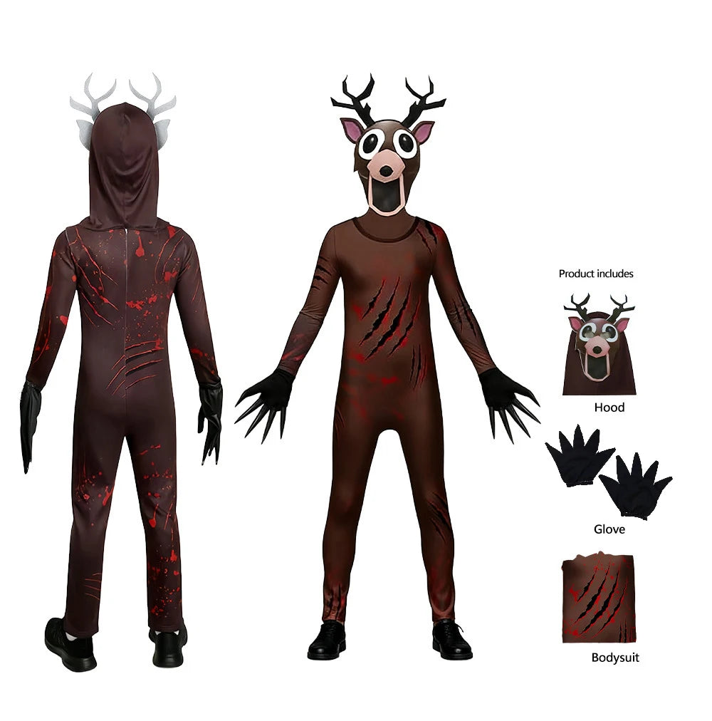 Woodland Deer & Owl Animal Cosplay Jumpsuit Costume - Kids & Adults