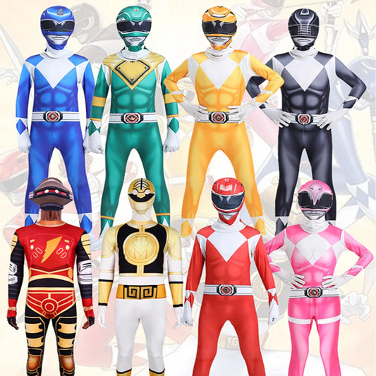 Samurai Warrior Ranger Superhero Cosplay Jumpsuit