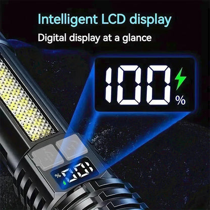 30W High Power LED Flashlight with COB Side Light