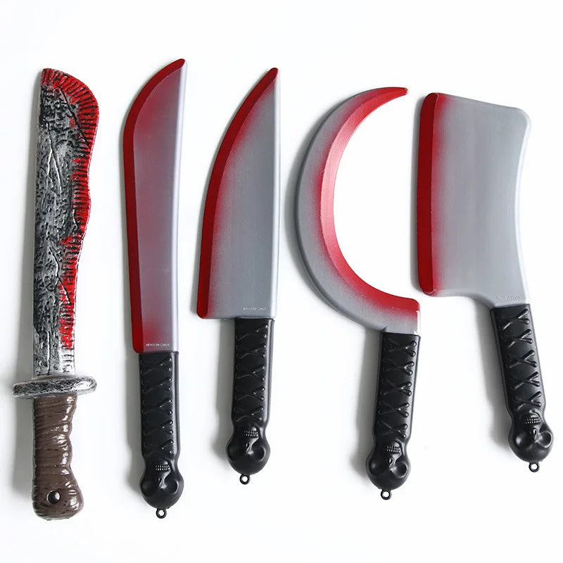 Fake Bloody Knife Prop – Plastic Halloween Party Decoration