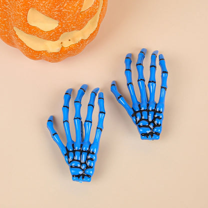 Skeleton Hand Hair Clips — Gothic Halloween Hair Accessories, Multi-Pack