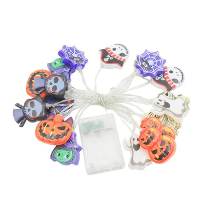 Pumpkin & Ghost LED String Lights – Halloween Decor, 1.5M or 3M
