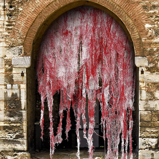 Bloody Gauze Halloween Door Curtain Decoration - Haunted House Props
