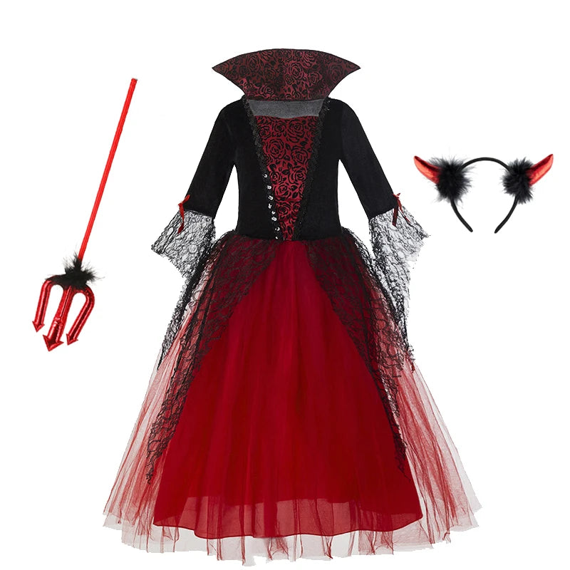 Purple Bat Vampire Costume for Girls – Halloween Fantasy Dress