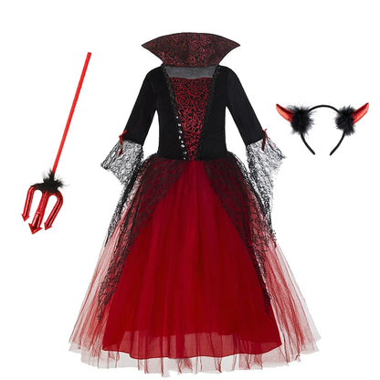 Purple Bat Vampire Costume for Girls – Halloween Fantasy Dress