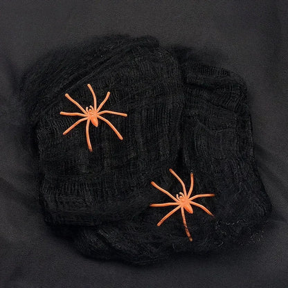 Stretchy Spider Web Cobweb – Halloween Party Decor, 1–10 Bags