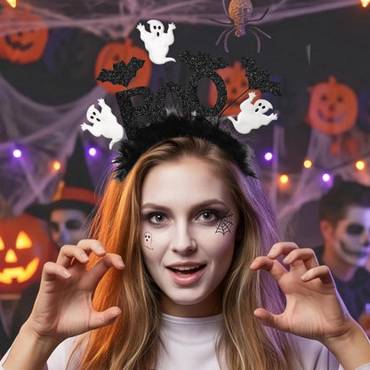 Women's Ghost Costume Set – Poncho, Headband & Tights