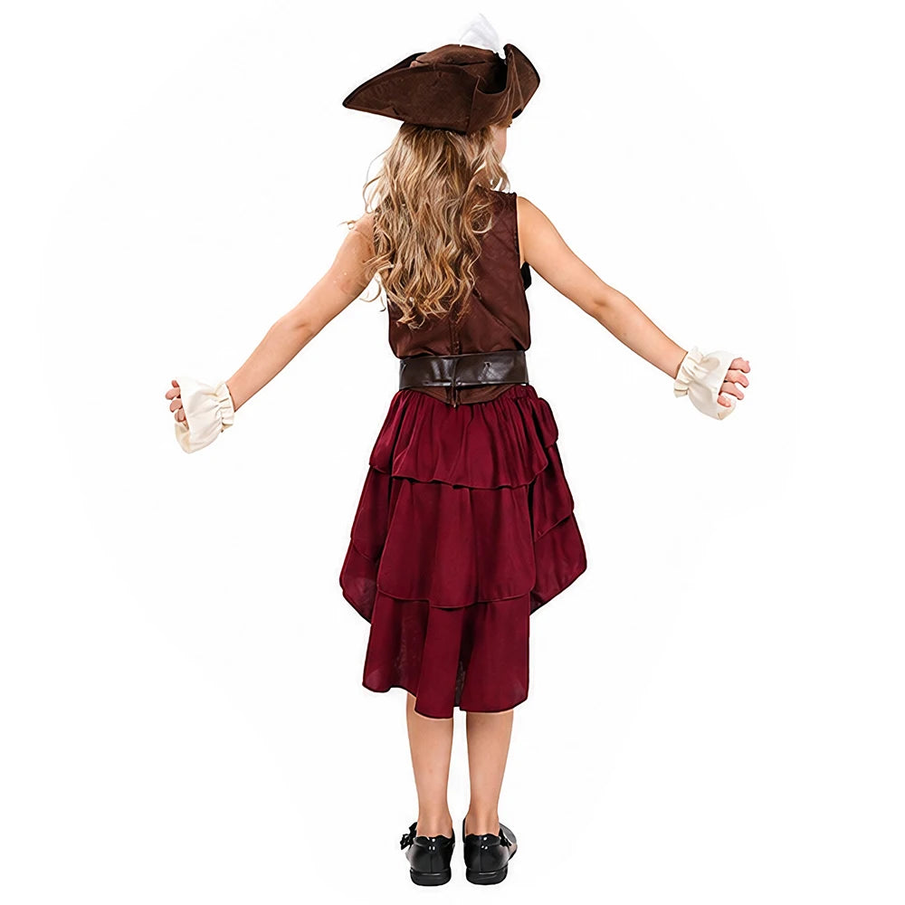 Caribbean Pirate Couples Costume Set - Men & Women Halloween Outfit
