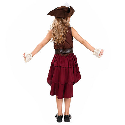 Caribbean Pirate Couples Costume Set - Men & Women Halloween Outfit