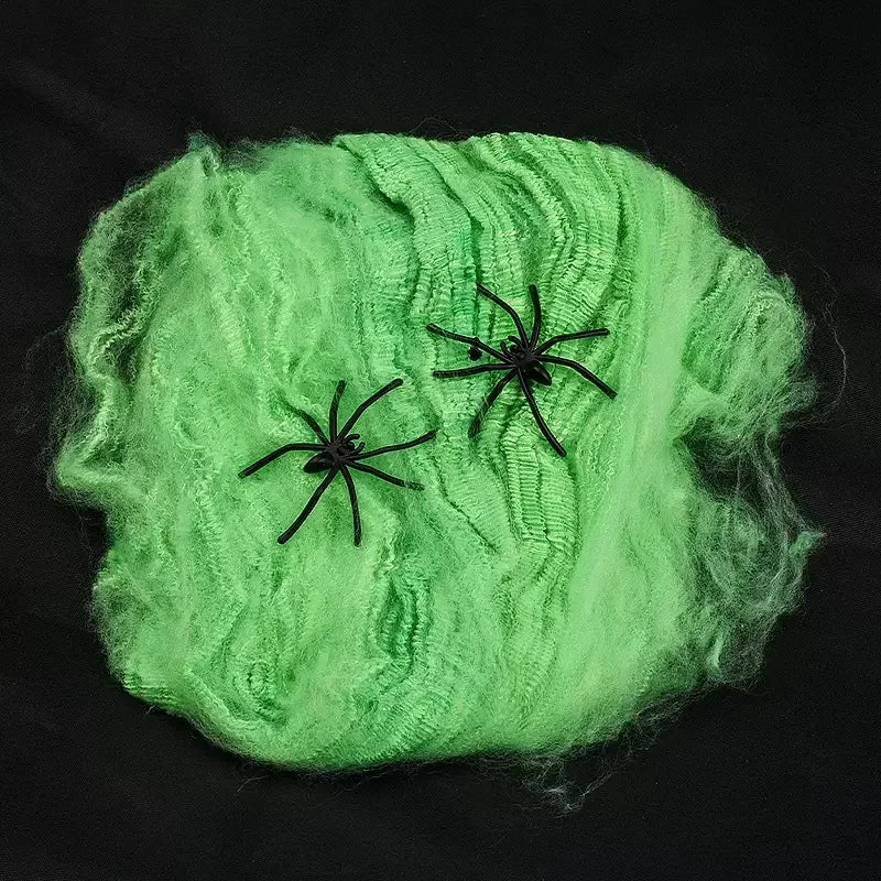 Stretchy Spider Web Cobweb – Halloween Party Decor, 1–10 Bags