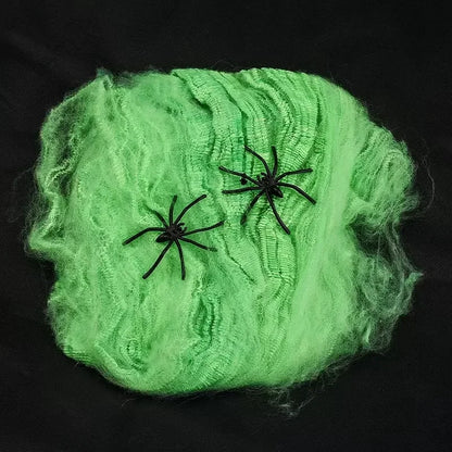 Stretchy Spider Web Cobweb – Halloween Party Decor, 1–10 Bags