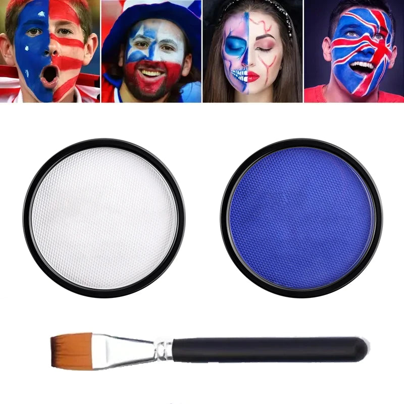 Halloween Face & Body Paint Palette — Washable Water-Activated Makeup, 30g