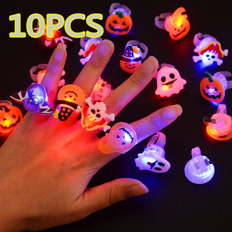 Halloween Glow Rings & Light-Up Party Favors for Kids
