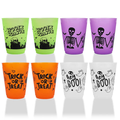 Halloween Boo & Skull Plastic Party Cups, 8–24 Pack