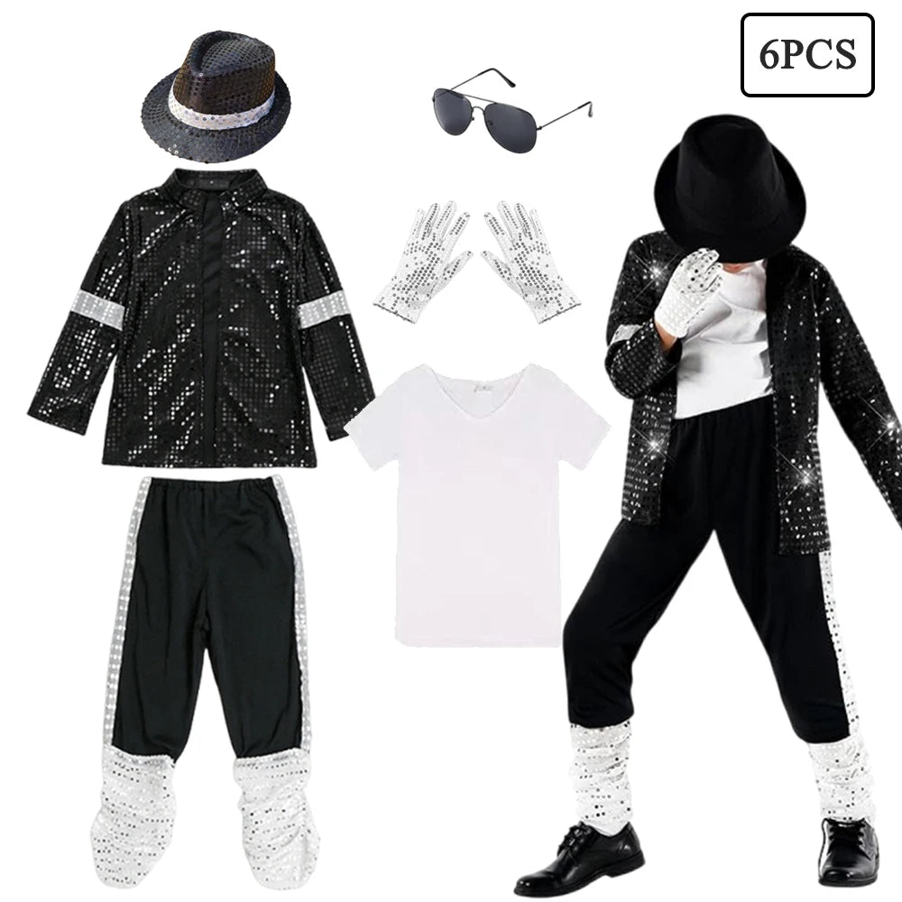 80s Pop Icon Dance Costume for Boys - Halloween Performance Outfit