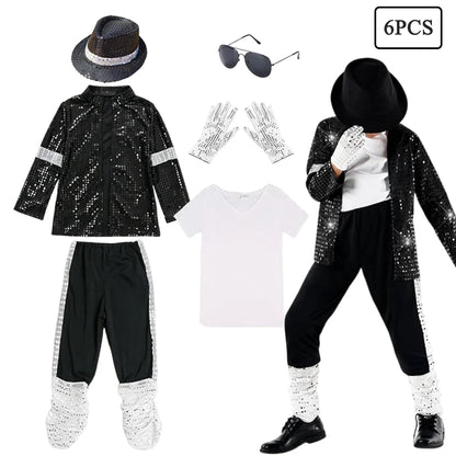 80s Pop Icon Dance Costume for Boys - Halloween Performance Outfit