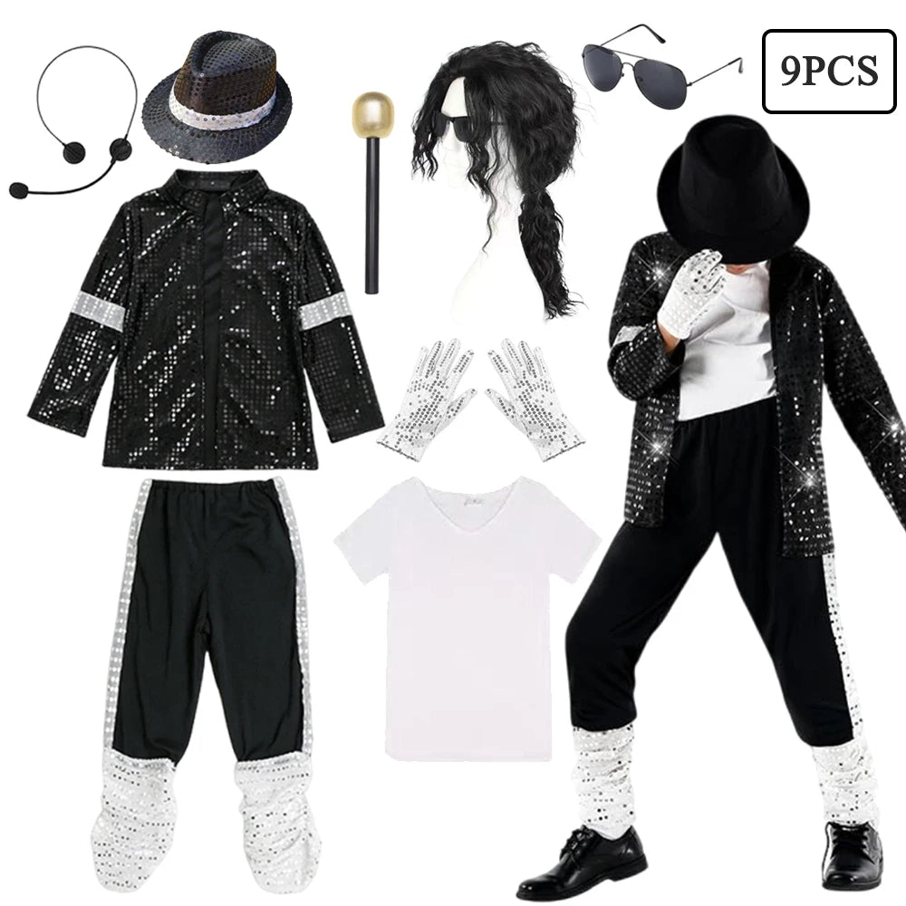 80s Pop Icon Dance Costume for Boys - Halloween Performance Outfit