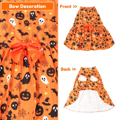 Halloween Pet Dress — Striped Costume for Medium & Large Dogs and Cats