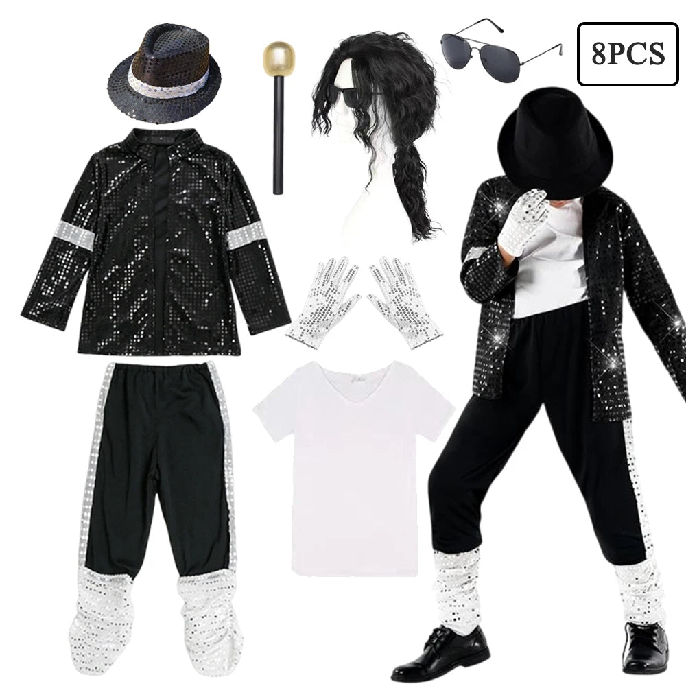 80s Pop Icon Dance Costume for Boys - Halloween Performance Outfit