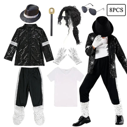 80s Pop Icon Dance Costume for Boys - Halloween Performance Outfit