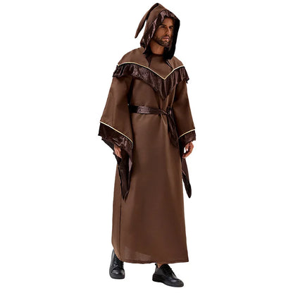 Vampire Wizard Robe Costume for Men - Halloween Sorcerer Outfit
