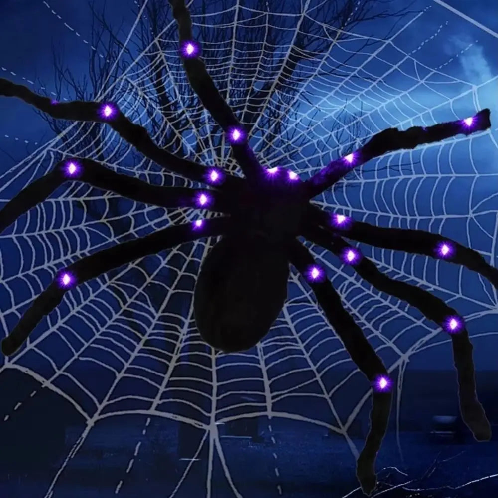 LED Spider Web Light, 8 Modes – Waterproof Outdoor Halloween Decor