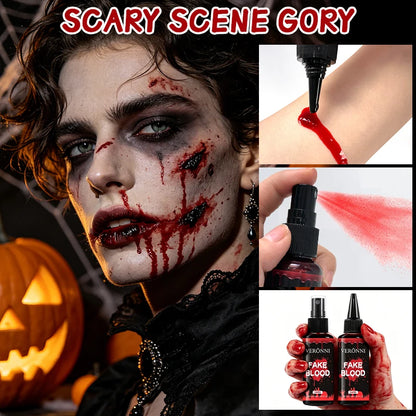 Realistic Fake Blood Gel — Halloween SFX Makeup for Wounds & Scars, 50ml