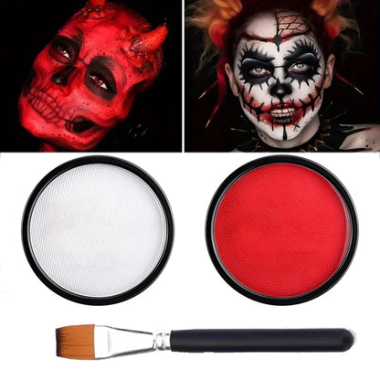 Halloween Face & Body Paint Palette — Washable Water-Activated Makeup, 30g
