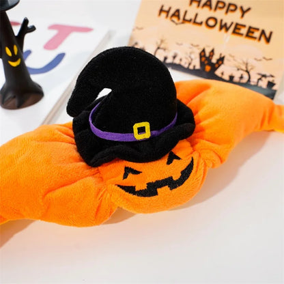 Pumpkin Plush Pet Hat – Halloween Costume for Cats & Small Dogs