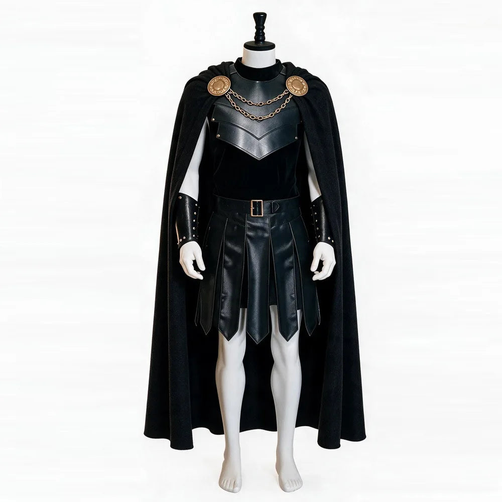 Ancient Warrior King Cosplay Costume – Medieval Knight Cape & Armor