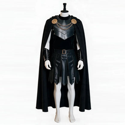Ancient Warrior King Cosplay Costume – Medieval Knight Cape & Armor