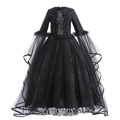 Evil Witch Costume for Girls – Black Tulle Fantasy Dress