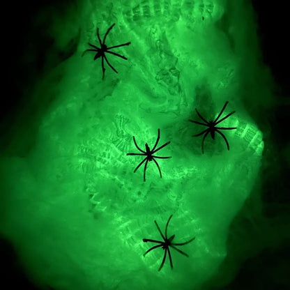 Glow-in-the-Dark Spider Web Halloween Decoration
