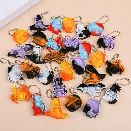 Halloween Mini Pop Fidget Keychains, 10–30 Pack – Party Favors