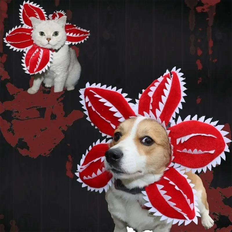Scary Monster Flower Pet Hat – Halloween Cat & Dog Headwear