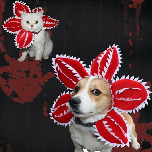 Scary Monster Flower Pet Hat – Halloween Cat & Dog Headwear