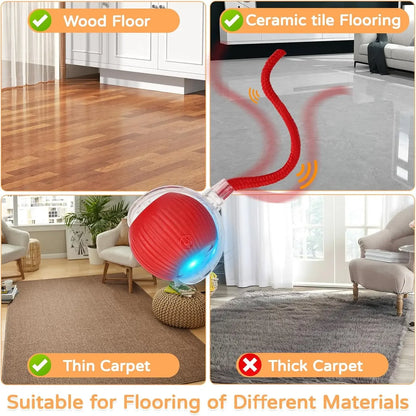 Collage of flooring types with a red and blue device indicating suitability for different flooring materials.