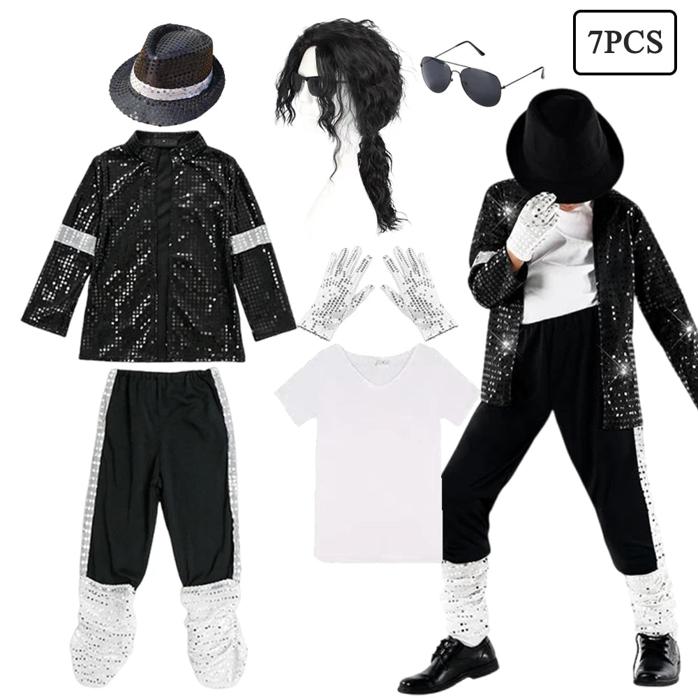 80s Pop Icon Dance Costume for Boys - Halloween Performance Outfit