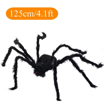 Giant Hairy Black Spider – Outdoor Halloween Yard Decor, 75–200cm