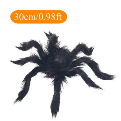 Giant Hairy Black Spider – Outdoor Halloween Yard Decor, 75–200cm