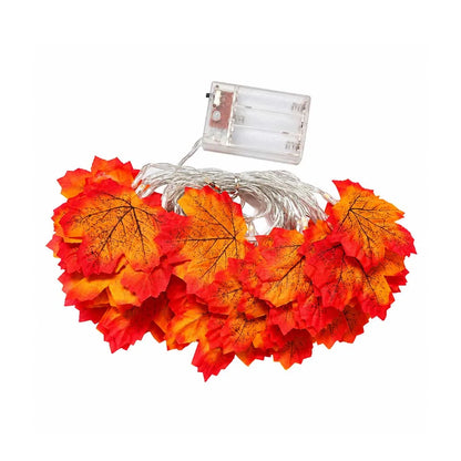Maple Leaf LED String Lights – Fall Halloween Garland, 2M/3M/6M