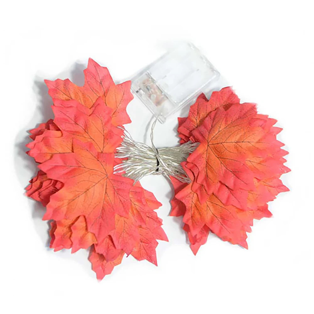 Maple Leaf LED String Lights – Fall Halloween Garland, 2M/3M/6M
