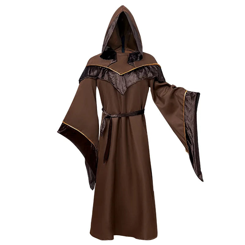 Vampire Wizard Robe Costume for Men - Halloween Sorcerer Outfit