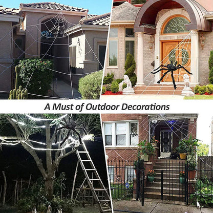 Large Triangle Spider Web, 5m – Outdoor Halloween Yard Decor