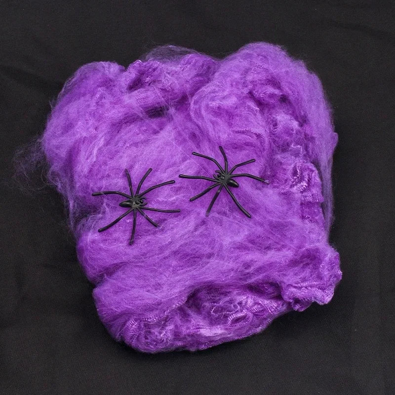 Stretchy Spider Web Cobweb – Halloween Party Decor, 1–10 Bags
